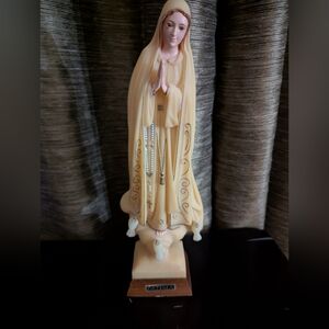Our Lady Of Fatima Hand Painted Statue Religious Figure Virgin Mary  Portugal